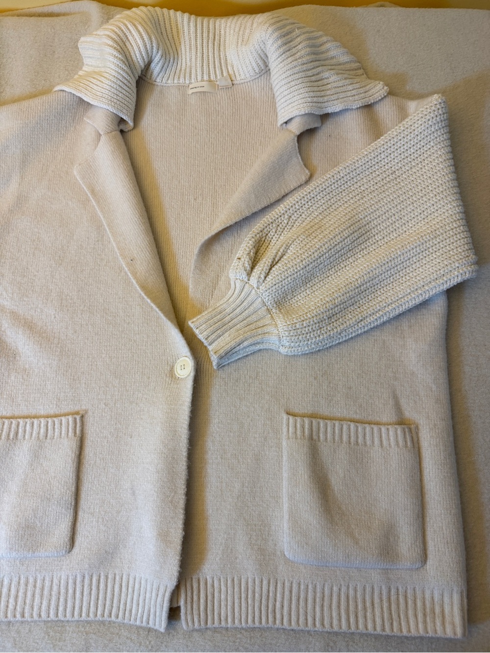Sleeping On Snow Anthropologie Cardigan L Wool Alpaca Shawl Collar Oversized - Picture 7 of 11